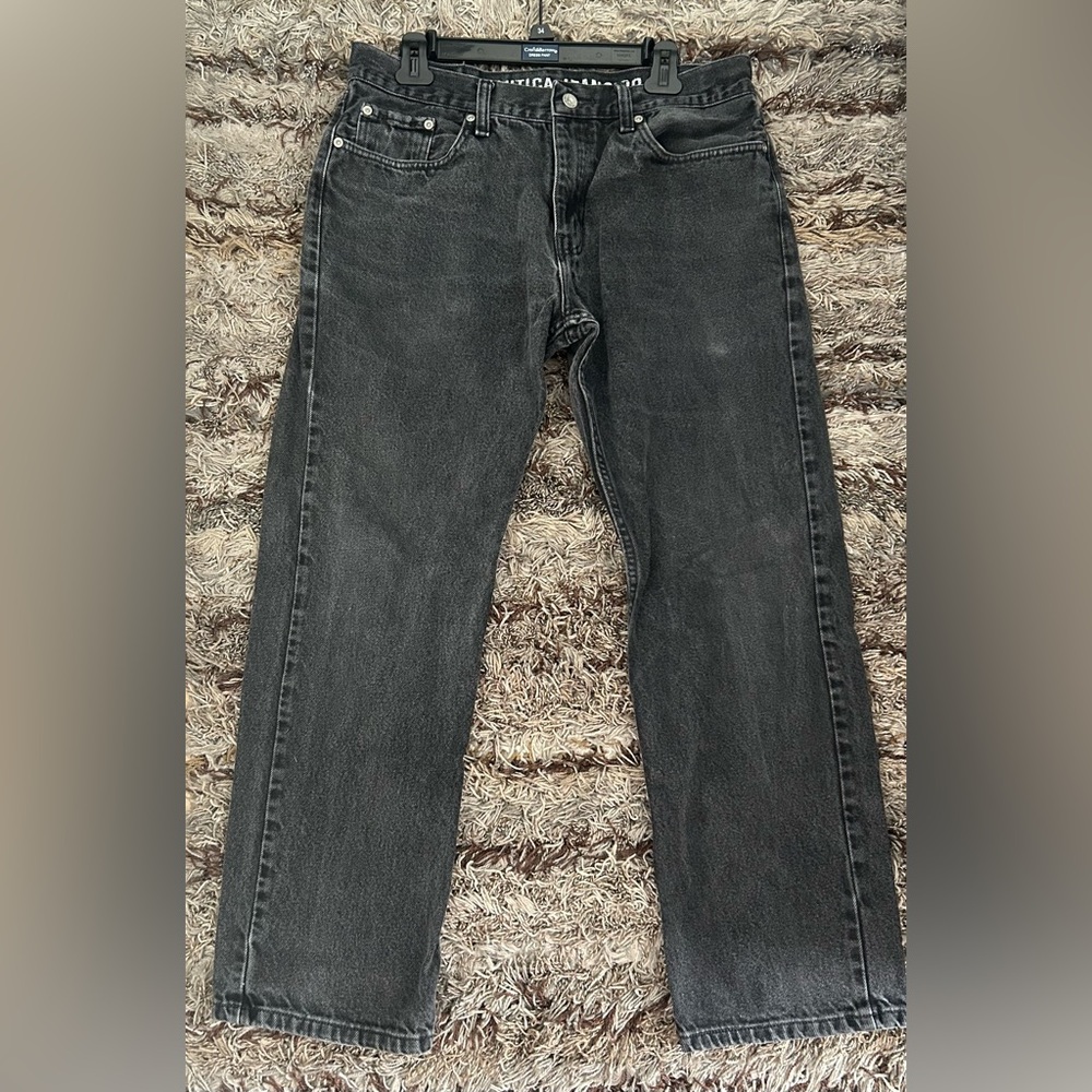Nautica Men's Charcoal Straight Jeans